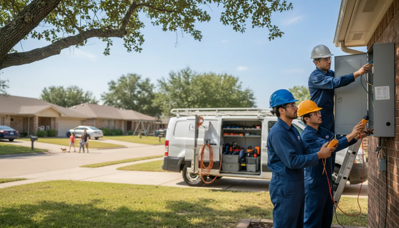Certified electrician providing emergency electrical services in Valley View, TX
